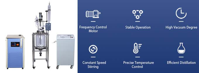 Double Jacketed Glass Reactor
